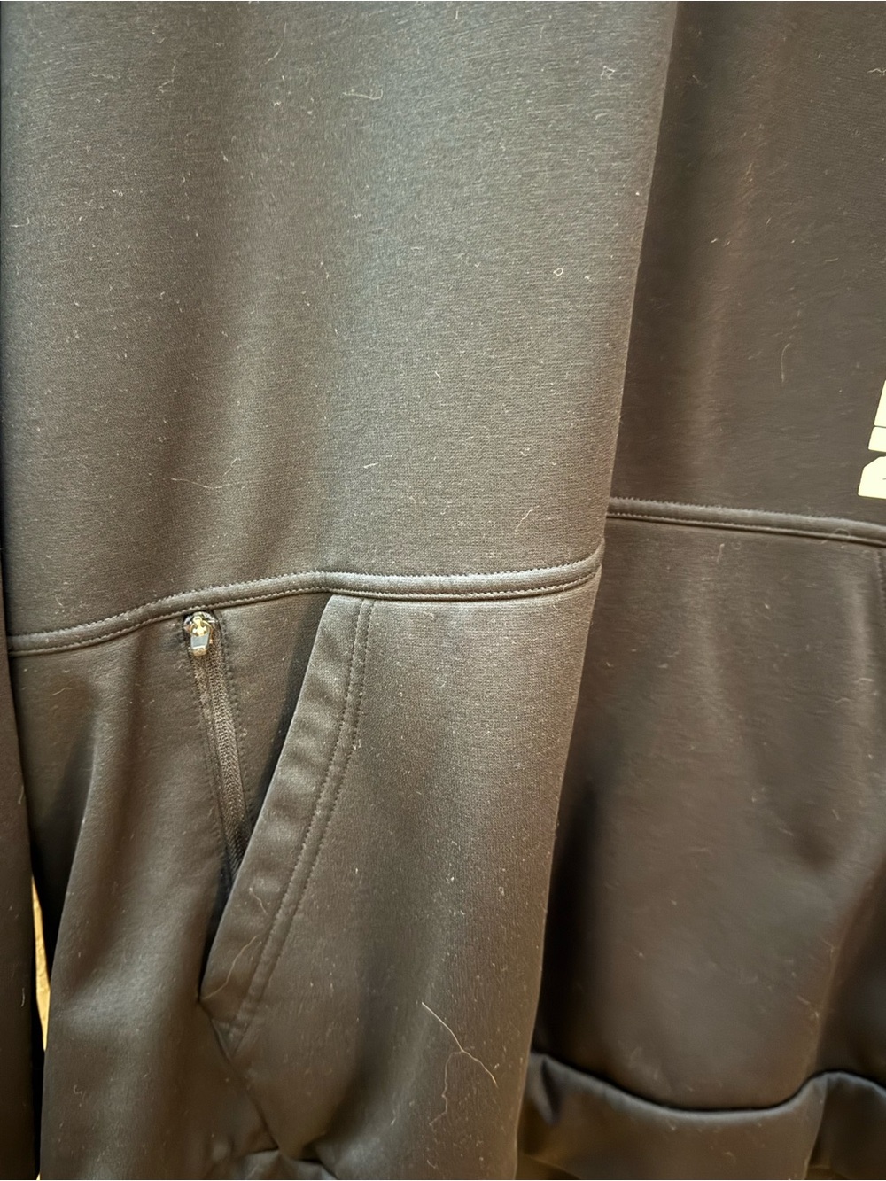 Nike Black Crewneck Sweatshirt with White Swoosh Graphic - Picture 3 of 5